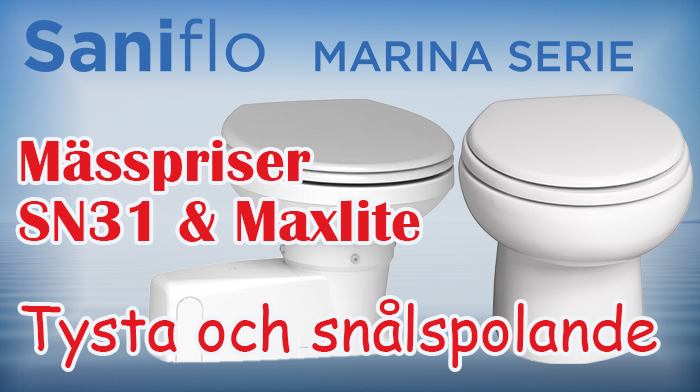 Toaletter från Saniflo - nu till mässpriser